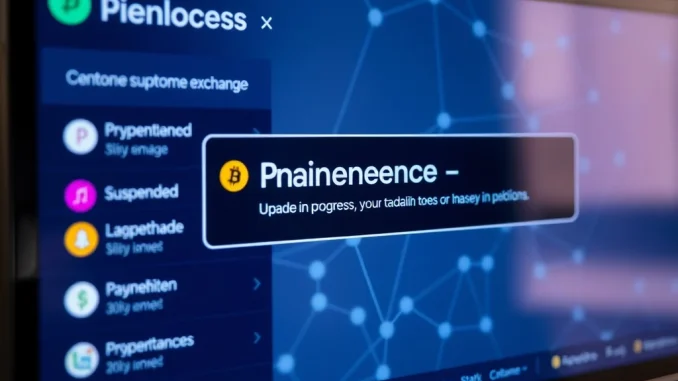 Bithumb Announces Critical KAIA Upgrade: 12 Tokens Face Temporary Suspension A digital screen displaying Bithumb's announcement about the KAIA upgrade, detailing temporary token suspension for deposits and withdrawals.