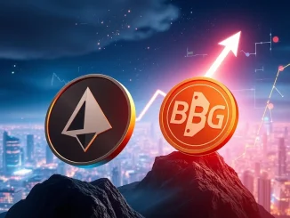 A visual representation of BlockDAG's impressive market surge contrasted with Cardano ADA's recent decline, highlighting the shifting dynamics in the crypto presale landscape.