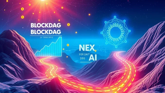 A visual metaphor comparing BlockDAG's overwhelming presale success with Nexchain AI's emerging hype, highlighting investment trends.