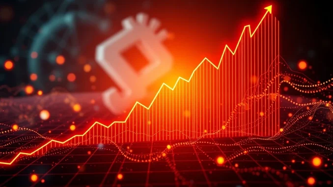 A chart showing Bonkfun's impressive trading volume surge, symbolizing its dominance over Pumpfun in the Solana meme coin market.