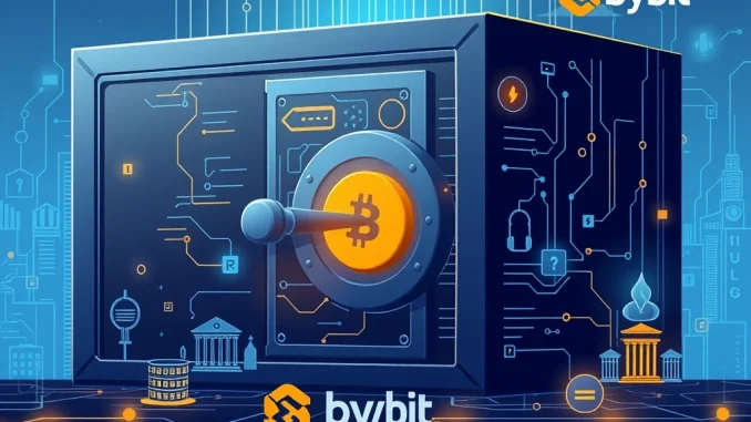 Bybit custody system securing institutional digital assets, minimizing counterparty risk.