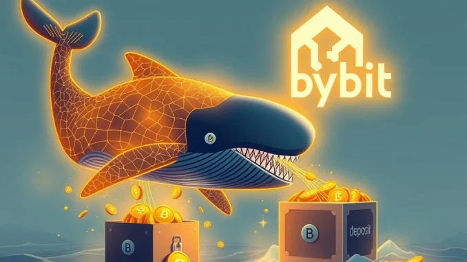 Unveiled: Bybit Whale's $4.07M SPX Deposits Signal Strategic Confidence in Token Utility An artistic representation of a Bybit whale making large SPX token deposits, symbolizing strategic confidence in the crypto market.