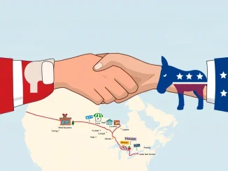 Bipartisan lawmakers uniting to pass the CANADA Act, protecting US small businesses from economic impact of Trump Tariffs.