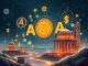 A visual representation of Cardano's strategic institutional adoption and advanced blockchain technology driving its long-term vision in the crypto market.