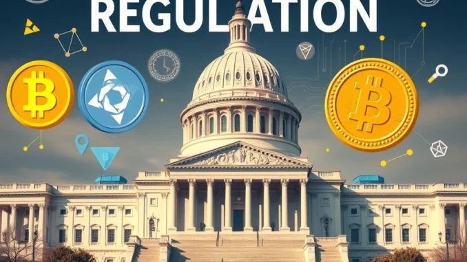 A visual representation of the Clarity Act, symbolizing US House legislative action on crypto regulation and digital assets.