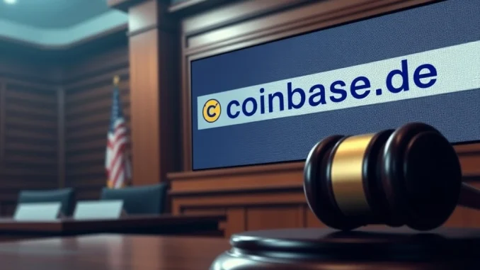 Coinbase lawsuit over cybersquatting and phishing threats involving coinbase.de domain