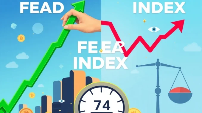 Crypto Fear & Greed Index Unleashes Bullish Sentiment as it Surges to 74