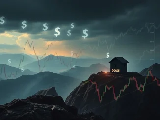 Dogecoin News: Billy Markus's market crash warning, depicting the volatile nature of cryptocurrency markets and the interplay of investor psychology.