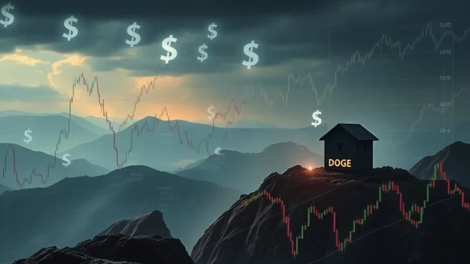 Dogecoin News: Billy Markus Unveils Crucial Market Crash Warning Dogecoin News: Billy Markus's market crash warning, depicting the volatile nature of cryptocurrency markets and the interplay of investor psychology.