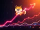 A chart illustrating Dogecoin's potential price trajectory, indicating a significant DOGE surge if key support levels are maintained.