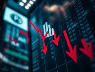 Chart showing a sharp Dow Stock Plunge after disappointing Q2 earnings and a significant dividend cut, signaling market distress.