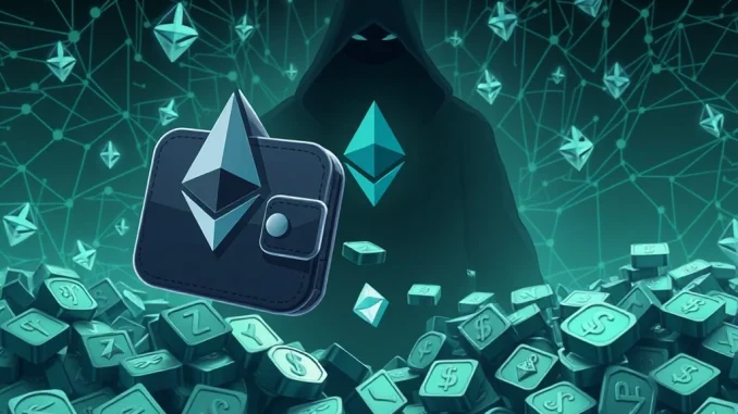 Massive ETH Transfers: Unveiling the Mystery Behind Arthapala Wallet's $272M Movements Visualization of massive ETH transfers from an Arthapala wallet, highlighting significant cryptocurrency movements to exchanges.