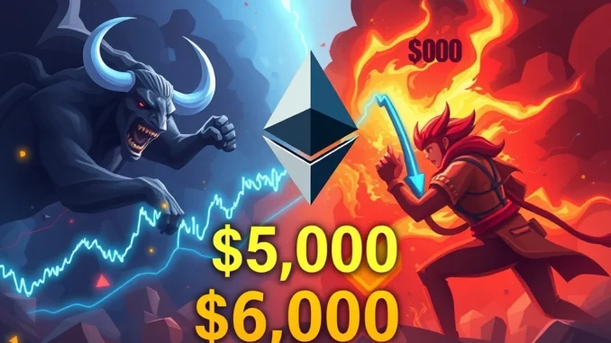 Ethereum price chart testing $4,000 resistance level for potential breakout or reversal