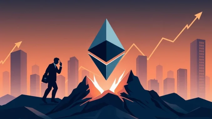 A vibrant chart shows Ethereum's bull flag pattern signaling a potential ETH breakout, representing surging institutional demand.