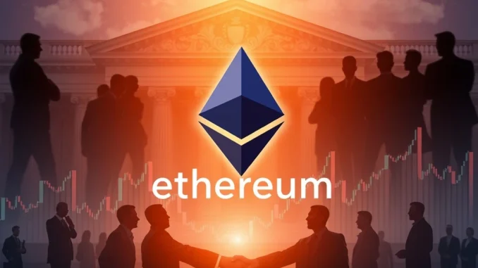 Ethereum Commodity Status Unleashes Historic Institutional Investment Surge Visualizing the monumental impact of Ethereum's commodity classification by the SEC, driving significant institutional investment.