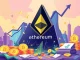 Charts and legal documents symbolizing the surge in Ethereum institutional demand driven by new US crypto laws and upcoming staking ETFs.