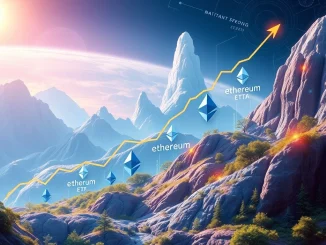 BlackRock ETHA Ethereum ETF hitting $10 billion, symbolizing rapid growth and institutional crypto adoption.
