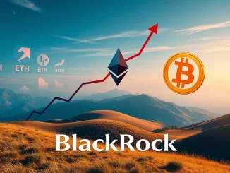 Charts illustrating the astonishing growth of Ethereum ETFs, with BlackRock ETHA ETF showing significant AUM gains, outpacing Bitcoin ETF inflows.