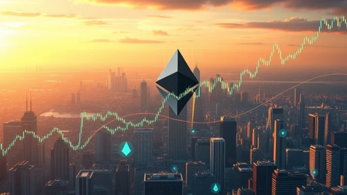 Ethereum price chart with ETF inflows and exchange reserves data