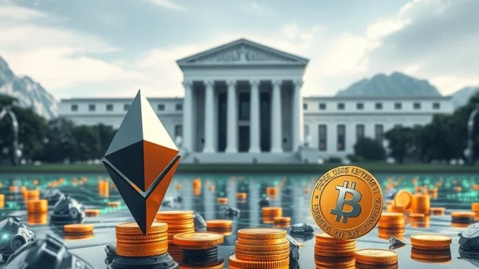 Ethereum news featuring AI-driven crypto LYNO surge and Fed policy impact on markets