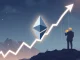 A chart showing an ETH price surge, symbolizing WLFI's significant Ethereum News investment and market confidence.