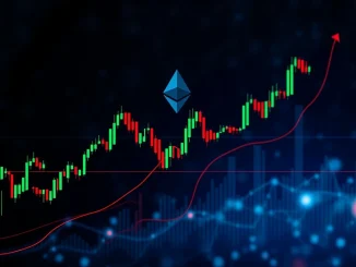 Chart showing Ethereum price analysis with technical indicators, illustrating ETHUSDT market dynamics.
