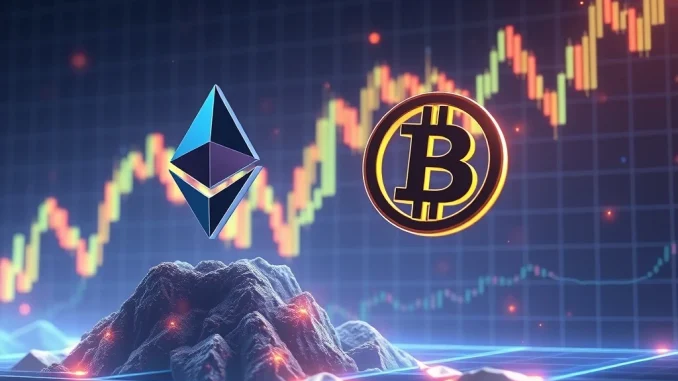 Ethereum Unleashes Potential: Eyes $4,000 as Bitcoin Approaches $120k Amidst Surging Whale Growth and ETF Inflows Chart showing Ethereum price surge alongside Bitcoin, depicting institutional ETF inflows and crypto whale activity.