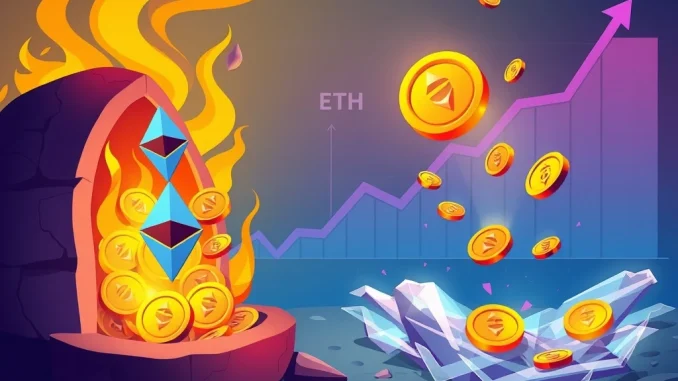 Ethereum Price: ETH Nears Critical Test, Weekly Chart Signals Potential 500% Surge An upward-trending chart with the Ethereum logo, symbolizing the potential ETH breakout and significant rise in Ethereum price.