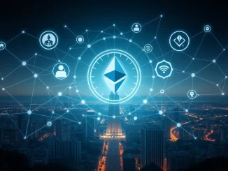 Abstract digital network representing advanced Ethereum privacy and blockchain decentralization discussed at the Cypherpunk Congress.
