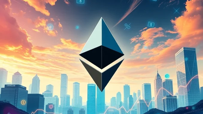 Visualizing the explosive Ethereum price surge driven by institutional buying and Ethereum ETFs, bringing significant profit to ETH holders.