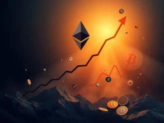 Visualizing Ethereum Stability under pressure as wETH borrowing costs surge, impacting DeFi lending protocols.