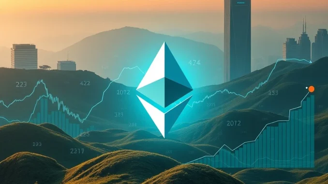 A visual representation of institutional Ethereum investment, highlighting WLF's strategic ETH staking on Aave amidst ETF-driven inflows.