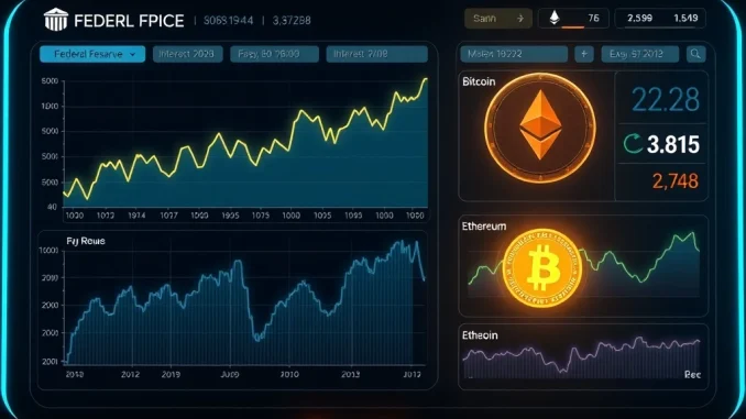 Federal Reserve easing policy impact on crypto markets with Bitcoin and Ethereum charts