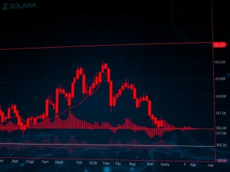 A red candlestick chart illustrating the FIDAUSDT bearish trend with technical indicators, representing Solana Name Service market analysis.