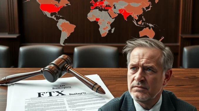 FTX bankruptcy legal documents with global jurisdictions marked for compensation exclusion