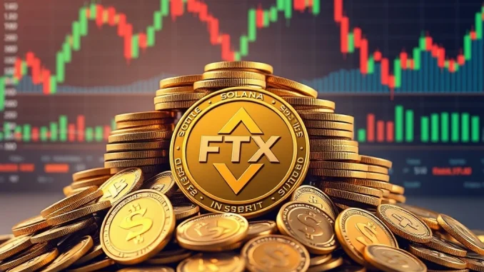Visualizing the substantial FTX Solana holdings, emphasizing the $837 million worth of SOL and its potential market influence.
