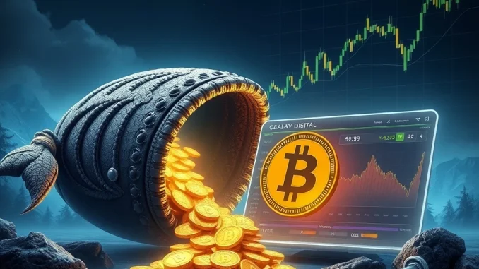 Galaxy Digital Unveils Crucial 260 BTC Transfer to Crypto Exchanges A visual representation of Galaxy Digital's significant Bitcoin transfer to crypto exchanges, impacting market dynamics.