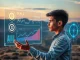 A Gen Z trader strategically leveraging AI crypto trading tools on a digital interface for enhanced market decisions.