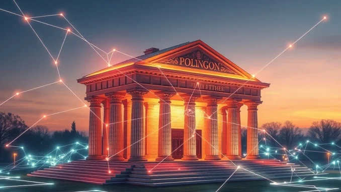 German bank NRW.BANK's groundbreaking €100M blockchain bond issuance on the Polygon network, symbolizing traditional finance embracing digital assets.