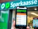 Sparkasse app showcasing cryptocurrency trading options for private clients