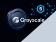 Grayscale SUI Trust logo overlaid on a secure digital network, symbolizing new digital asset exposure for accredited crypto investors.