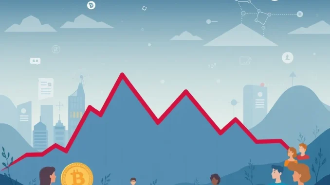 Chart showing GUN token's sharp decline, symbolizing extreme crypto volatility and market uncertainty.