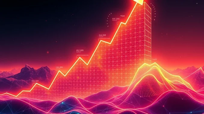 Visualizing the dramatic HEI crypto price surge, driven by on-chain activity and institutional interest, signaling short-term momentum.