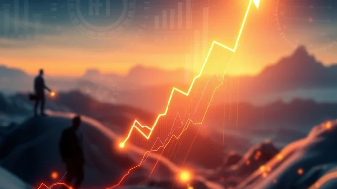A vibrant chart showing the dramatic HFT price surge, symbolizing market reaction to new high-frequency trading regulations.