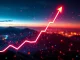 Graph showing INIT price surge with blockchain and DeFi symbols, representing the digital asset's explosive growth.