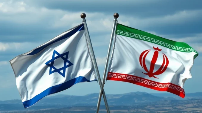 Urgent: Israel Iran Tensions Escalate with Defense Minister's Warning Depiction of rising Israel Iran tensions following the Defense Minister's urgent warning of military action, highlighting Middle East geopolitical stability concerns.