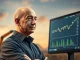 Jeff Bezos' strategic Amazon stock sale amidst AI innovation, depicting a strong AMZN stock performance and future tech growth.