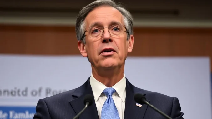 Jerome Powell, Chairman of the Federal Reserve, addresses a banking regulation conference, subtly conveying his avoidance of monetary policy discussions.