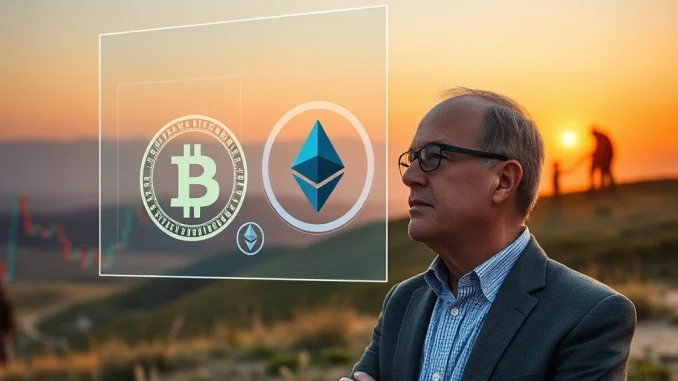 Jim Cramer strategically allocating Bitcoin and Ethereum for his children's future, highlighting crypto's mainstream shift.