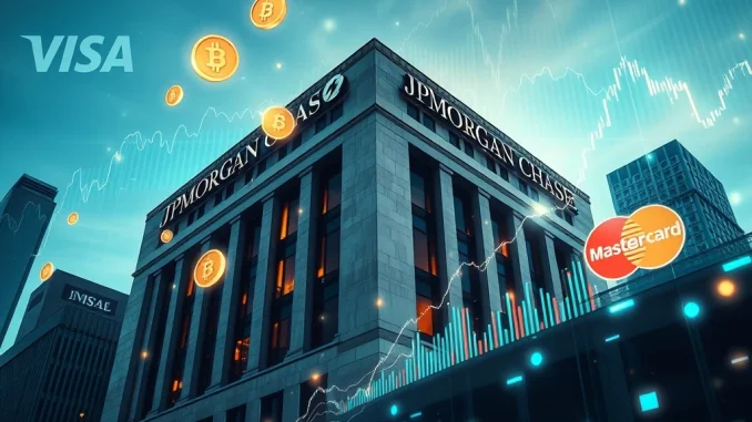 Revolutionary JPMorgan Stablecoin Strategy: A $27 Trillion Breakthrough in Digital Finance Integration JPMorgan stablecoin strategy: Digital assets flow into traditional finance, symbolizing the revolutionary integration and massive crypto transaction volume.